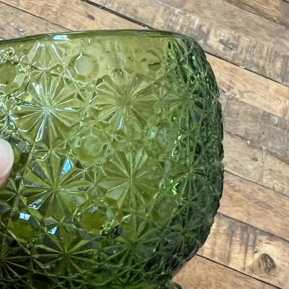 Vintage Green Scallop Edge Bowl 4